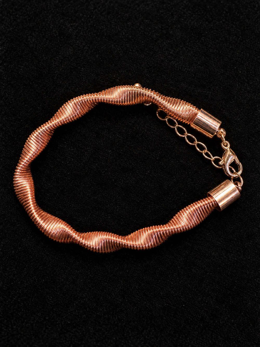 ⚜️ Coiled Copper Wire Bracelet | Artisan-Style | Rose Gold Tone 💗